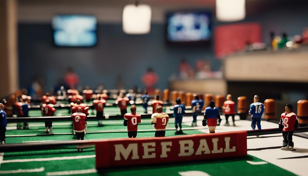 selecting an nfl foosball game